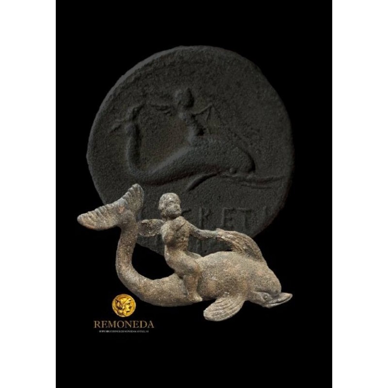 FIGURA DE EROS SOBRE DELFIN